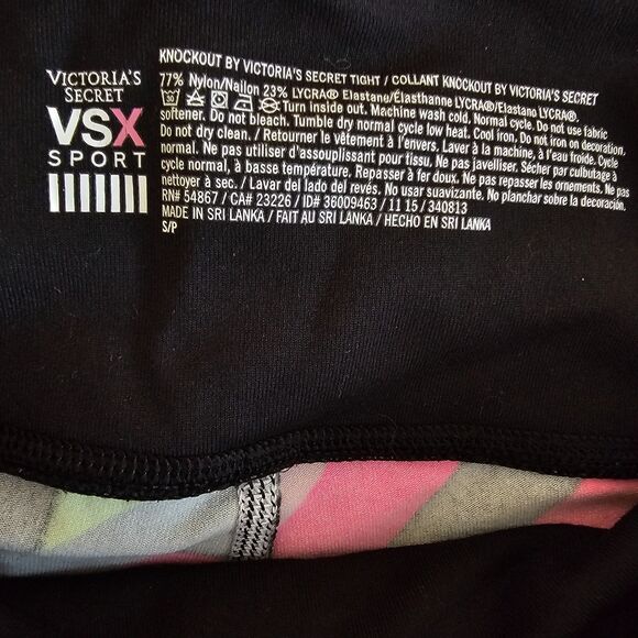 Victoria’s Secret Knockout Neon Pattern Leggings Women’s Size S - Picture 4 of 7